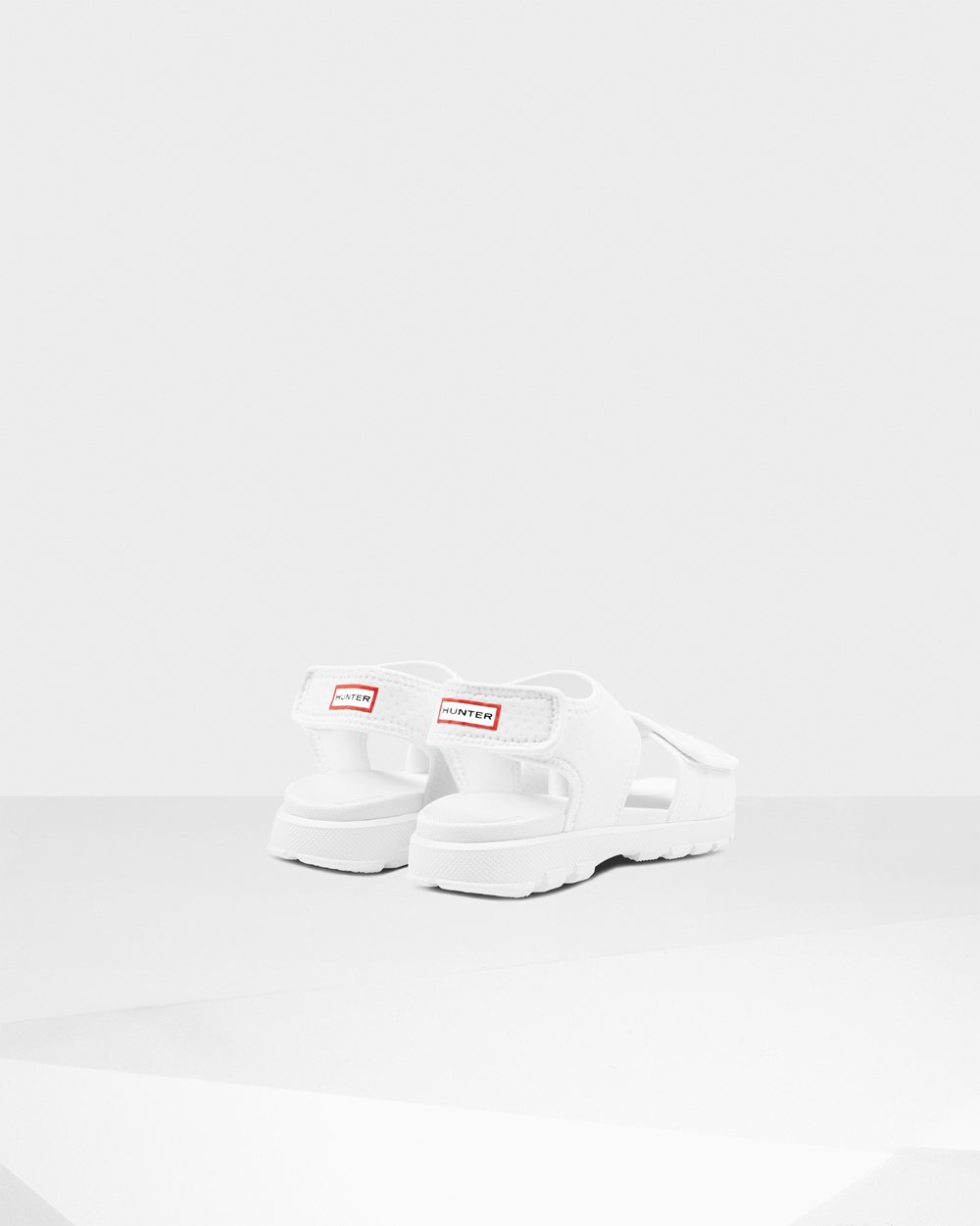 Sandały Damskie - Hunter Original Outdoor Walking - Białe - EAUR-39048